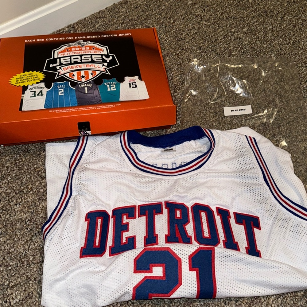 DAVE BING JERSEY BRAND NEW - SIGNED!
